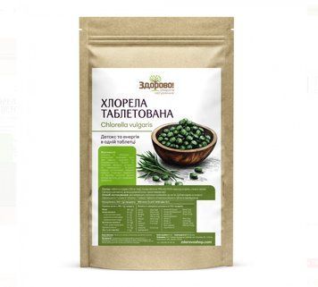 Хлорела таблетована Premium Здорово, 100г 4604436091 фото