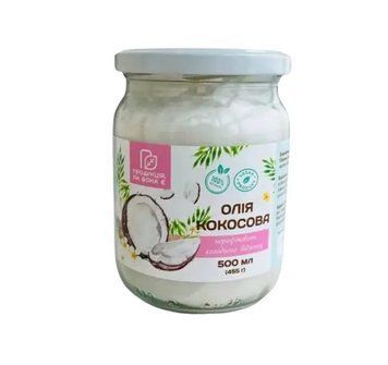 Кокосова олія холодного віджиму "Продукція як вона є", 500 мл  503814055312 фото