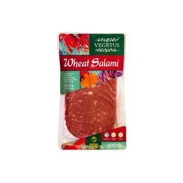 Слайси сейтану зі спеціями, WHEAT SALAMI, 100г 104366028 фото
